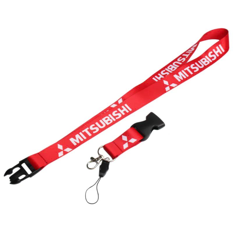 For Mitsubishi Lancer 9 10 ASX Colt Pajero Outlander Eclipse Neck Strap Lanyard Rope Car Keys Holder Phone Hanging Keychains
