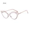 Fashion Women Metal Anti Blue Rays Glasses Cat Eye Computer Goggles Big Frame Eyeglasses Vision Care Blue Light Blocking Eyewear