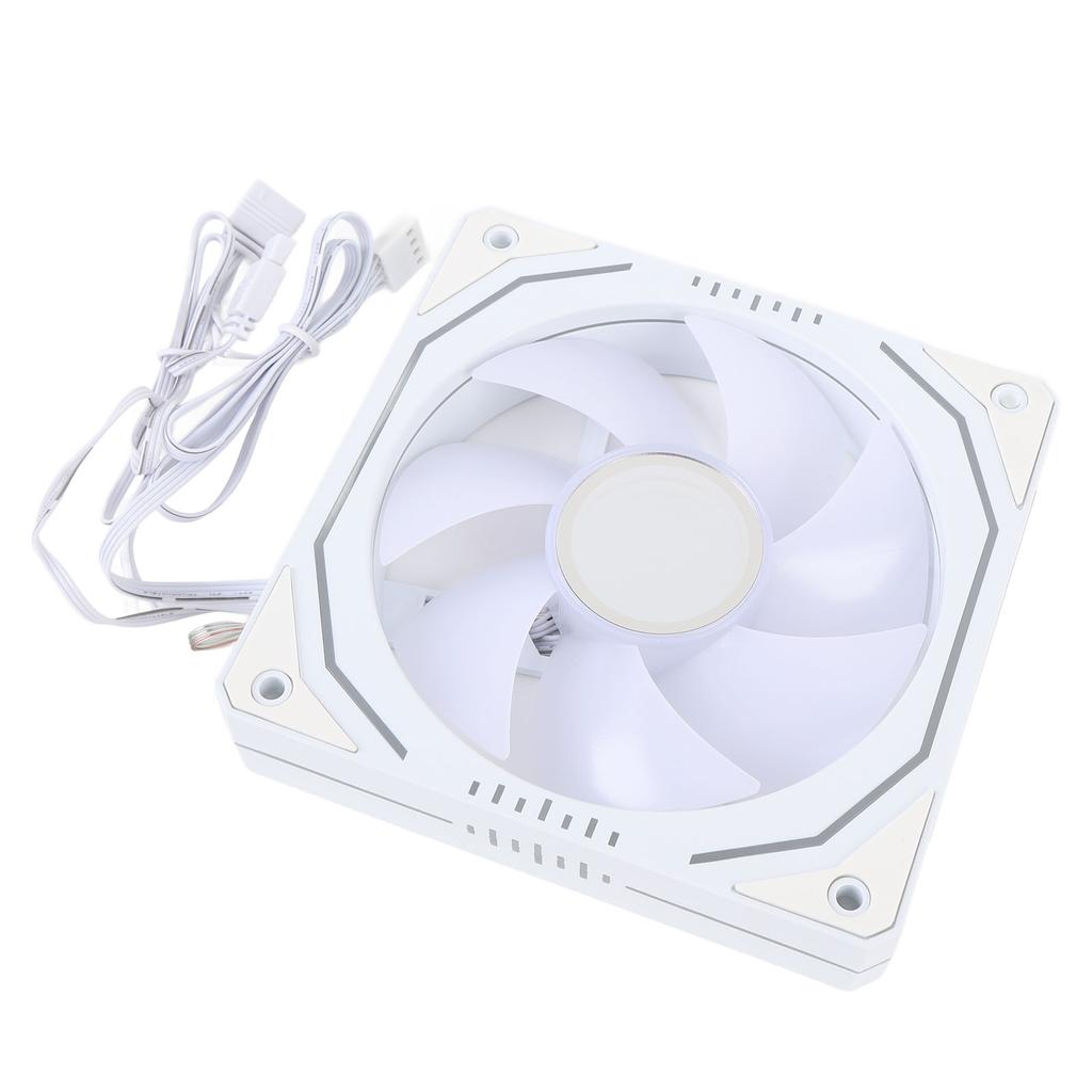 CPU-kjølevifte 120mm 3-pinners ARGB PWM-kontroll 800 til 1800RPM LED-lys Datamaskinkjølevifte for