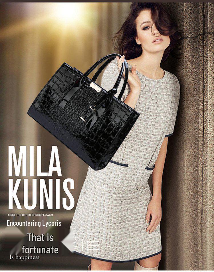 Geantă de mână de damă la modă cu model crocodil - Geantă tote crossbody cu un singur umăr