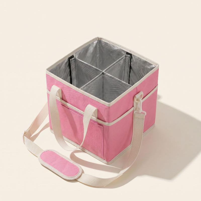 Waterproof Four-Cup Drink Carrier Drink Carrier Tote Bag Multi Compartments For Coffee Takeout Picnics Travel Use