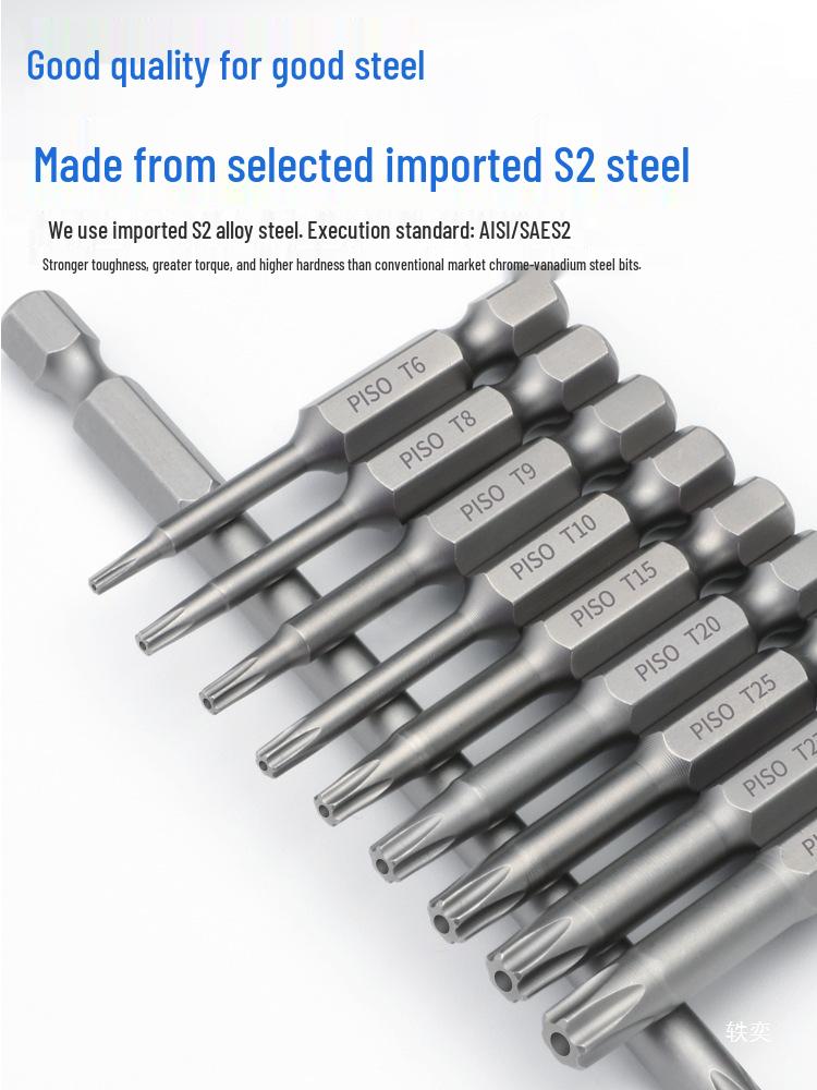 Hex Socket Air Impact Driver Bit Set: 1/4 Extended Wrench, Sizes 6T-30T, Electric Screwdriver, Strong Magnetic