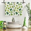 Artoid Mode Beige Shamrocks St. Patrick's Day Kitchen Towels Dish Towels, 18x26 Inch Seasonal Spring Decoration Hand Towels Set of 2