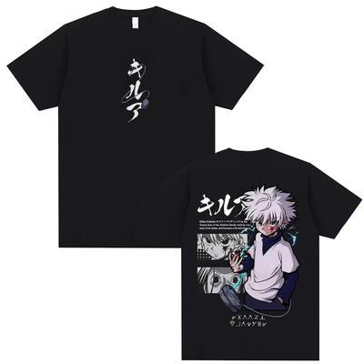 2026  Anime Hunter X Hunter Tshirt Killua Zoldyck Graphic Tshirts Unisex Women Casual Vintage Cotton Tee Shirt Unisexs T Shirts