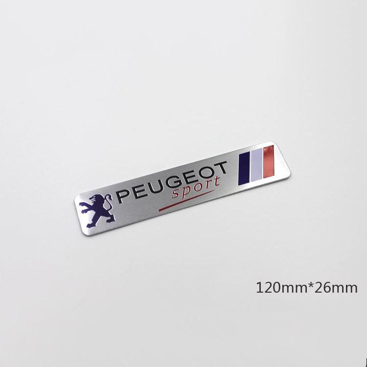 Car Styling Sticker 3D Aluminum Tail Emblem Badge Body Decal For Peugeot 206 307 308 207 3008 208 407 508 2008 5008 301 406 408