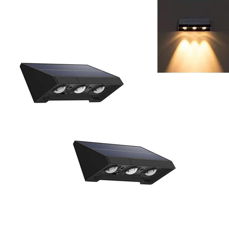 NEW Solar Wall Light Outdoor Illumination IP54 Waterproof LED Lamp Bulb Automatic Lighting At Night for Garden Yard or Balcony