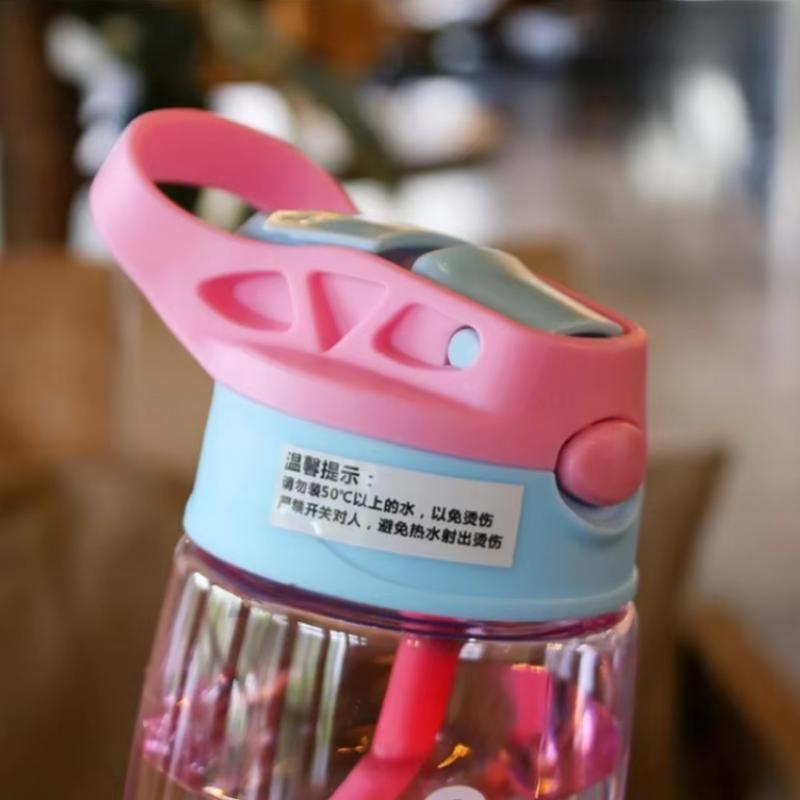 480ML Kids Water Sippy Cup Creative Cartoon Baby Feeding Cup with Straws Leakproof Water Bottle Outdoor Portable Children's Cups