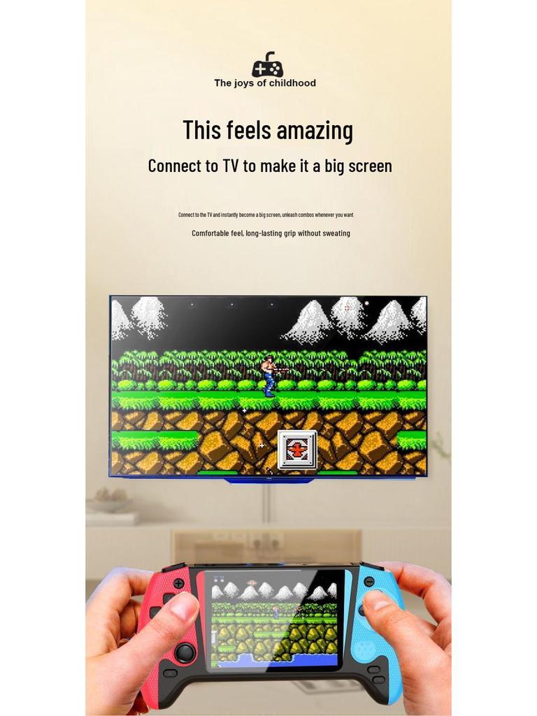 Sup Handheld Console: Two-Player Classic TV Game with 8090 Nostalgic Rechargeable Games