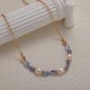 S925 Sterling Silver Natural Tanzanite Pearl Necklace Women'S French Light Luxury Exquisite Bracelet Bead Xiaohongshu Earrings