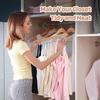 Storage Rack Holder Wooden Clothes Hanger with 20 Hooks Rotating Closet Organizer Space-Saving Hanger for Tank Tops Underwear