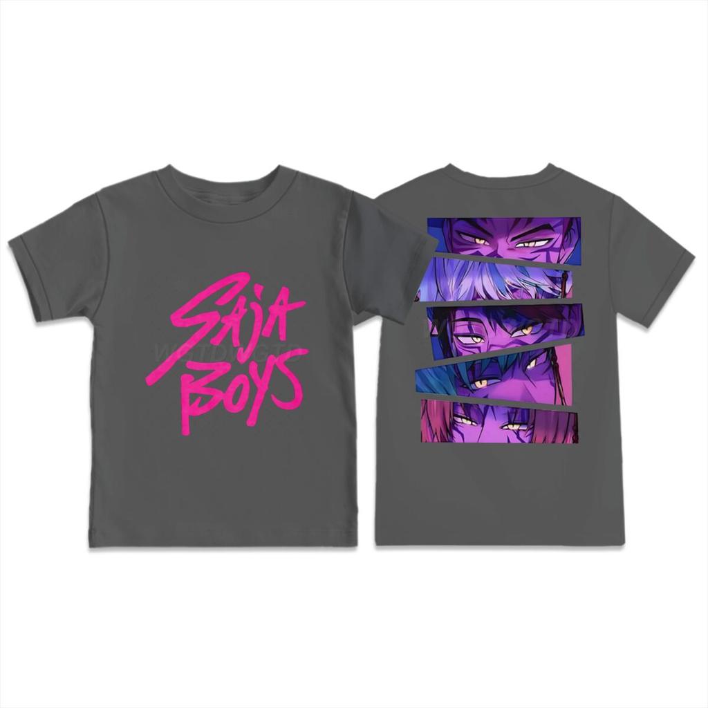 Cute Cartoon Printed T-shirt Children's Casual Short Sleeved Round Neck T-shirt Men's Women's T-shirt