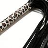 Sex Toys Leopard Print Handle Faux Leather Flogger Whip Soft Black Tassel Whip Cosplay Prop Themed Party Role Play