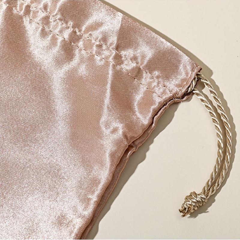 Silk Cloth Dust Bags Fashion Dustproof Travel Drawstring Pouch Thick Dust Cover Storage Bags Handbags