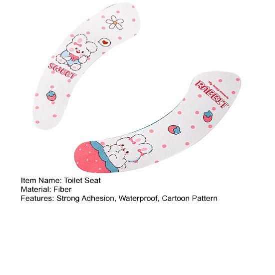 Toilet Seat Cartoon Pattern Non-Slip Waterproof Toilet Seat Pad Easy To Clean Reusable Hygienic Waterproof Toilet Seat Protector