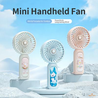 MEET SUN 3 Speed Quiet Small Handheld Portable Electric Fan Stand Desk USB Rechargeable Sports Pocket Mini Fan