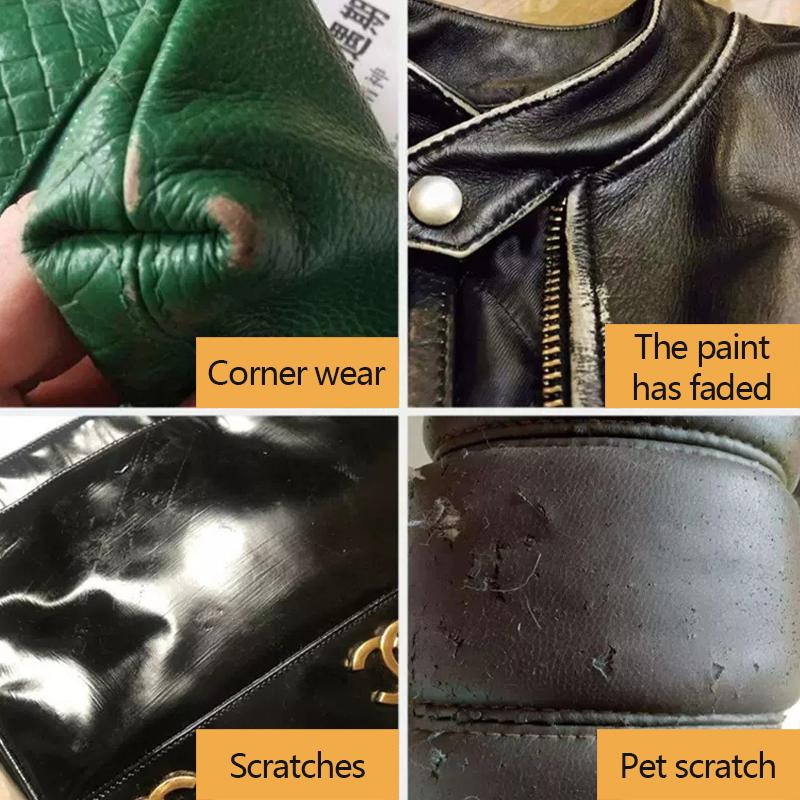 50 ml Autositzpflegeset, flüssiges Lederhaut-Reparaturwerkzeug für Schuhe, Autositze, Sofas, Mäntel, Löcher, Kratzer, Risse, 20 Farben