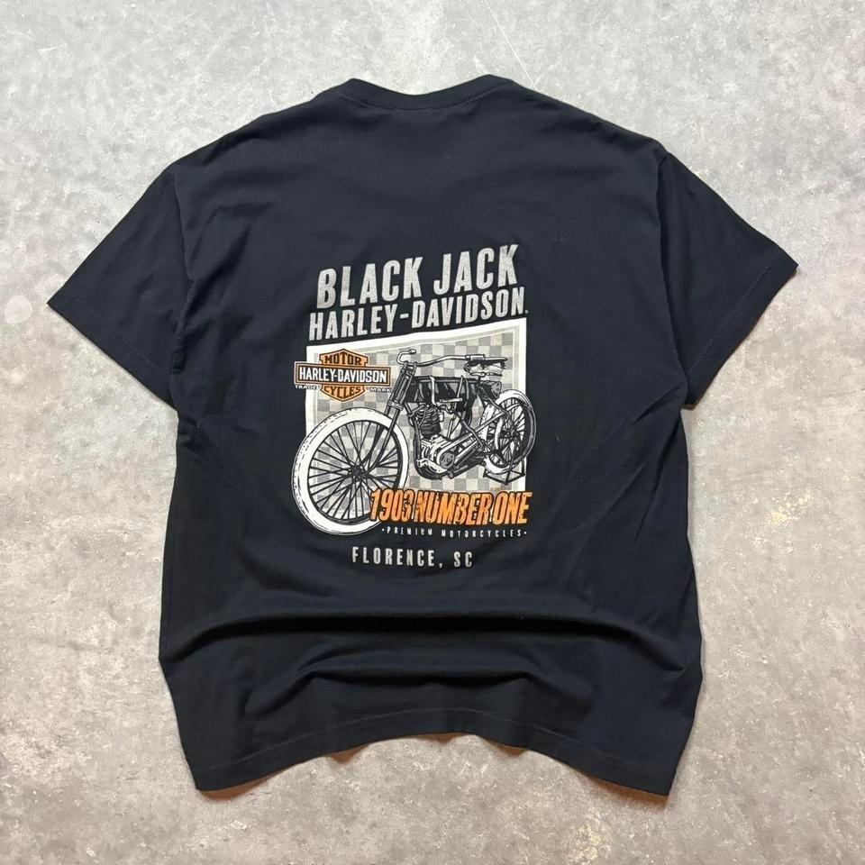 Harley Davidson black cotton #bikerstyle Unisex T-Shirt XXXL