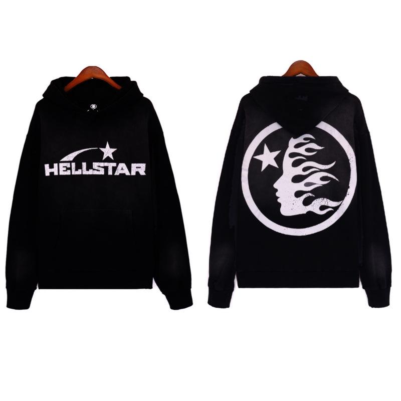 Unisex Retro Distressed Print Hoodie - Herbst/Winter Mode