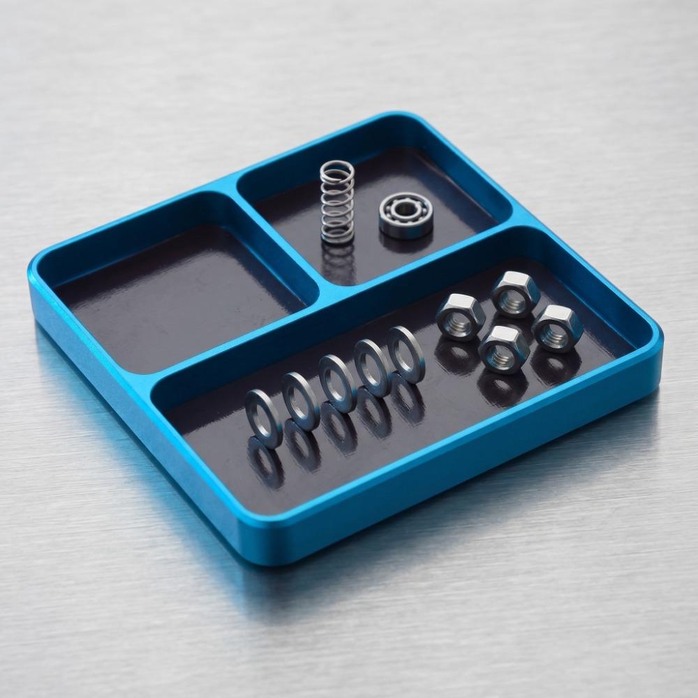 Aluminum Alloy Magnetic Screw Tray With Magnetic Pad Parts Holder Tray  For RC Boat