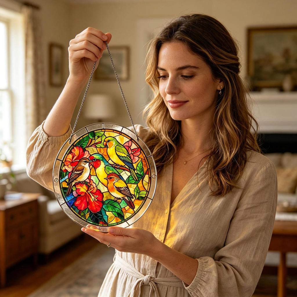 Window Rainbow Maker Acrylic Colorful Decorative Ornament Jigsaw Puzzles Rainbow Maker Pendant For Home Indoor Outdoor Living