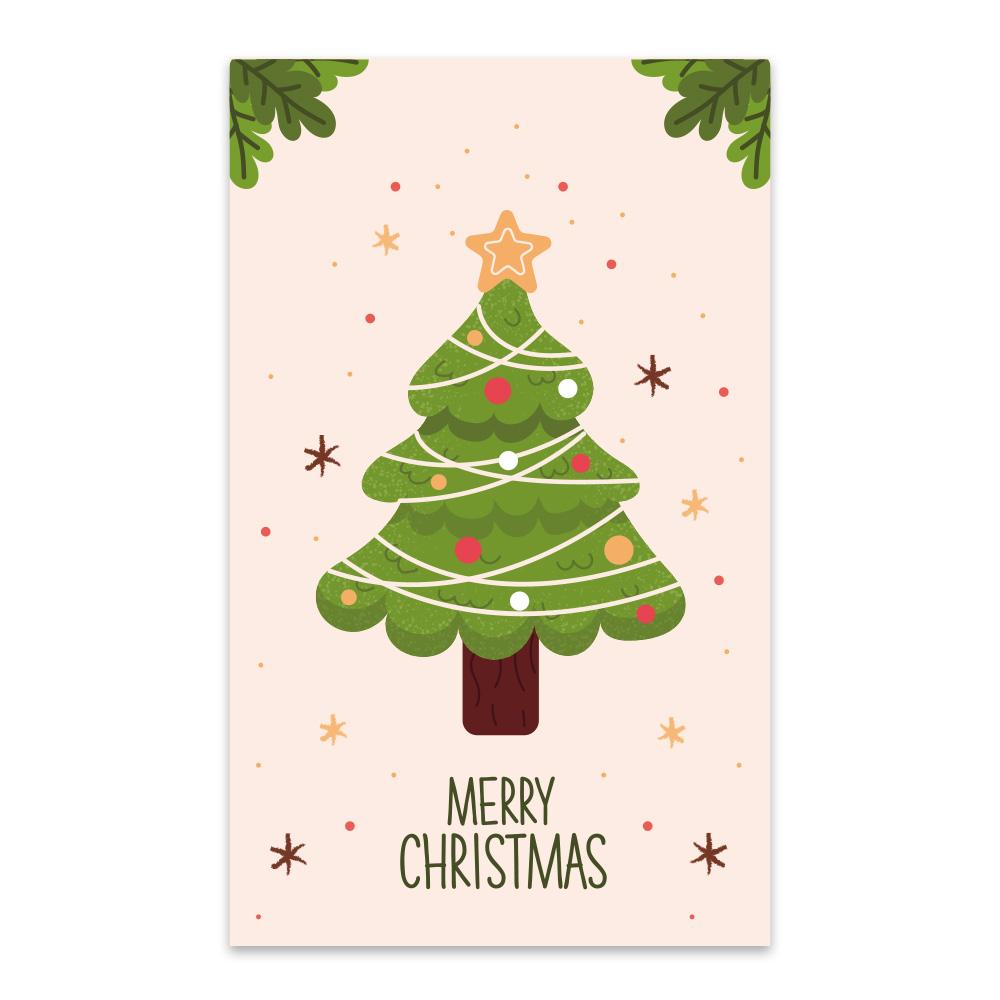 10-50pcsCreative Merry Christmas Small Greeting Cards Kids Mini Christmas Greeting Cards New Year Postcard Gift Card Xmas Party