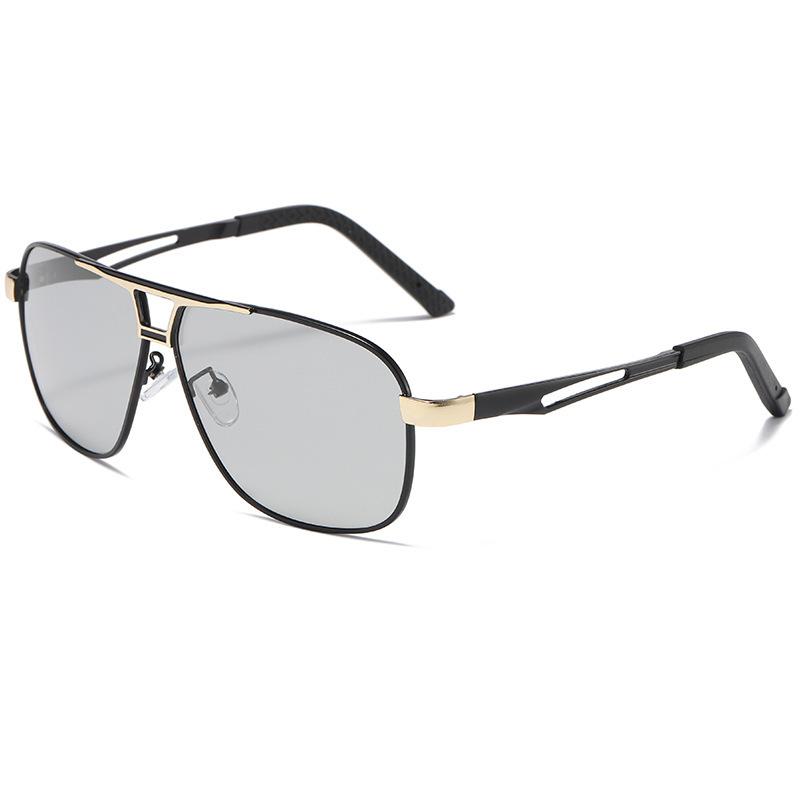 New Men'S Sunglasses Men Photochromic Metal Sun Glasses Driving Fishing Outdoors Day Night Eyewear Uv400