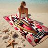 Custom Name Tazmanian Devil Stylish Digital Printing Beach Towel Quick‑Drying Absorbent Blanket for Beach Pool Gym Travel