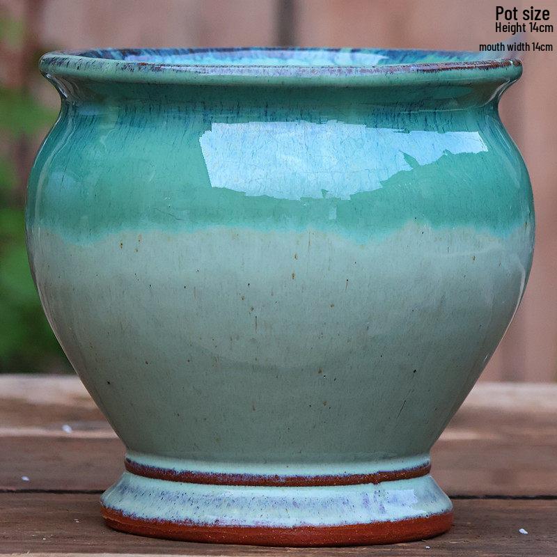 Large Handmade Coarse Ceramic Pot for Succulents and Greenery