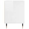 Nightstand High Gloss White 40 x 35 x 50 cm Engineered Wood
