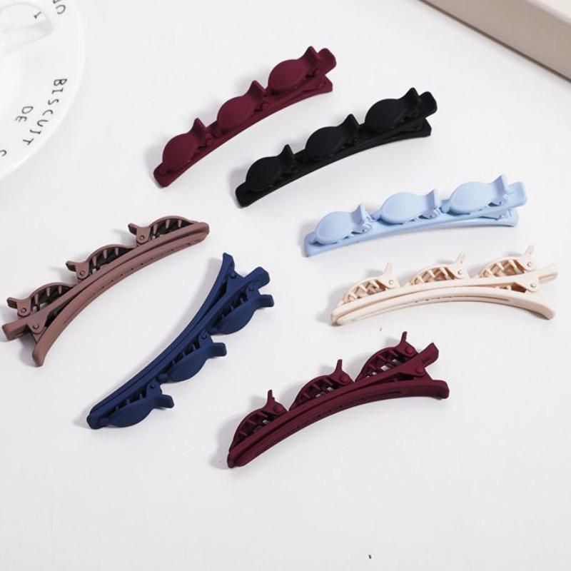 Flokowane grzywki klips do włosów czarne nakrycie głowy kobiety urocze spinki do włosów spinka do włosów Alicja plecione modne wsuwki do włosów akcesoria do włosów