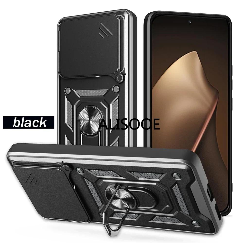 

Для Xiaomi 15T Pro 14T Чохол для Xiaomi Mi 15T Кришка Броня Слайдер Камери Кільце-Підставка Тримач Повний Захист Чохол для Телефону Capa Funda for Xiaomi 14T Pro