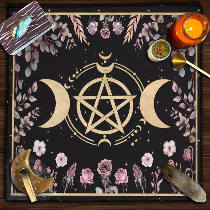 50x50/60x60/75x75cm Tarot Tablecloth Mat Geometric Divinations Table Cloth Board Game Oracles Card Pad Rune Support Mat