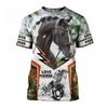 3D Print Horse T-Shirts Unisex Fashion Women's Tee Shirt Large Loose O-Neck T-Shirt Casual Short Sleeve T Shirt Horse Clothes