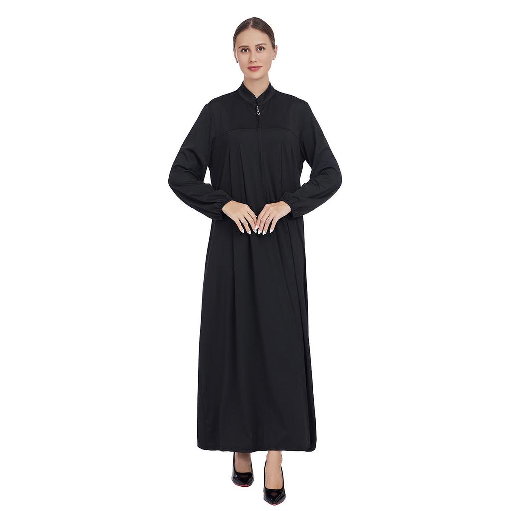 Women's Fashion Loose Fit Stand-Up Collar Dress for Middle East and Southeast Asia Markets