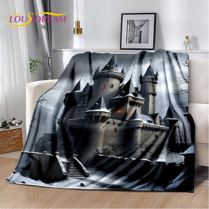 Fairyland Fairy Tale Castle Mysterious Gothic Dream Cartoon Soft Blanket,Soft Throw Blanket for Home Bedroom Bed Sofa Child Gift