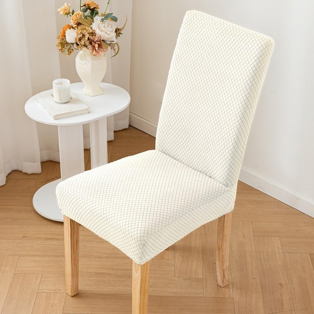New High-elastic Dining Chair Cover Jacquard Dust-proof Stool Slipcover Soft Anti-slip Backrest Protector for Home Decoration