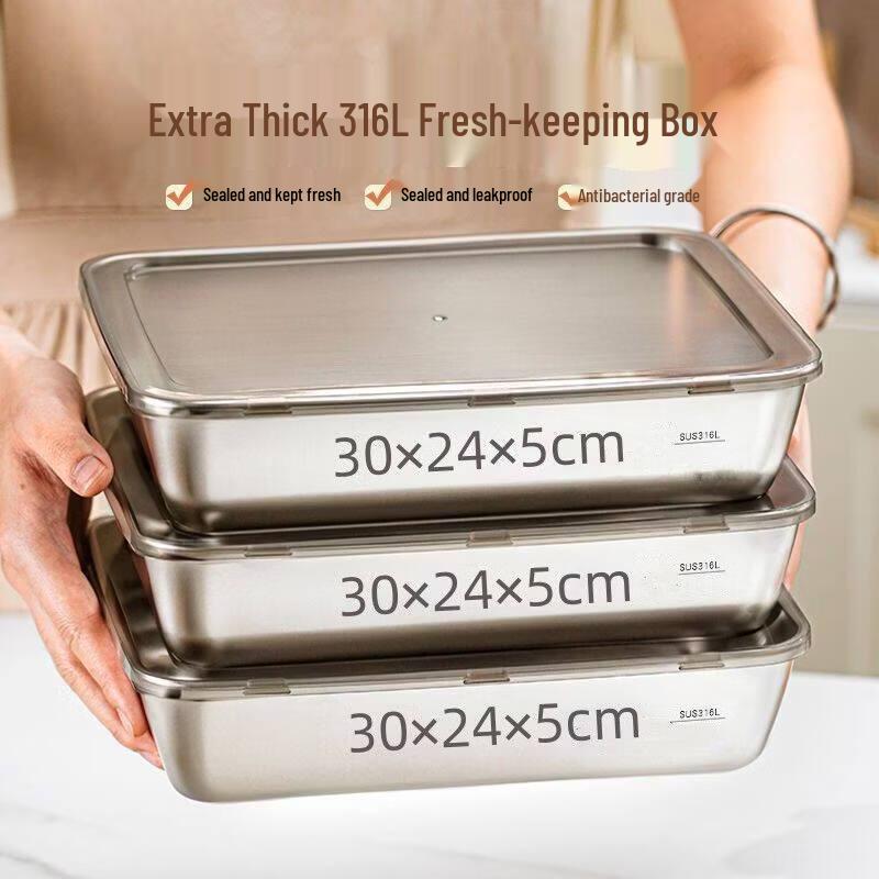 

Bei Ju Lang 316L Stainless Steel Food Storage Container Set
