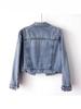European-Style Beaded Rhinestone Denim Jacket for Women, Spring/Autumn 2025, High-End Cropped Design