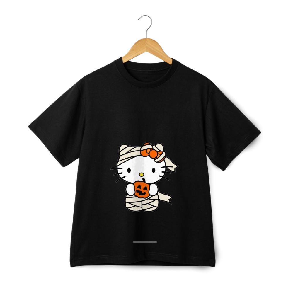 

Hello Kitty Mummy Halloween Graphic T-Shirt Trick Or Treat T-shirt Streetwear 3XL