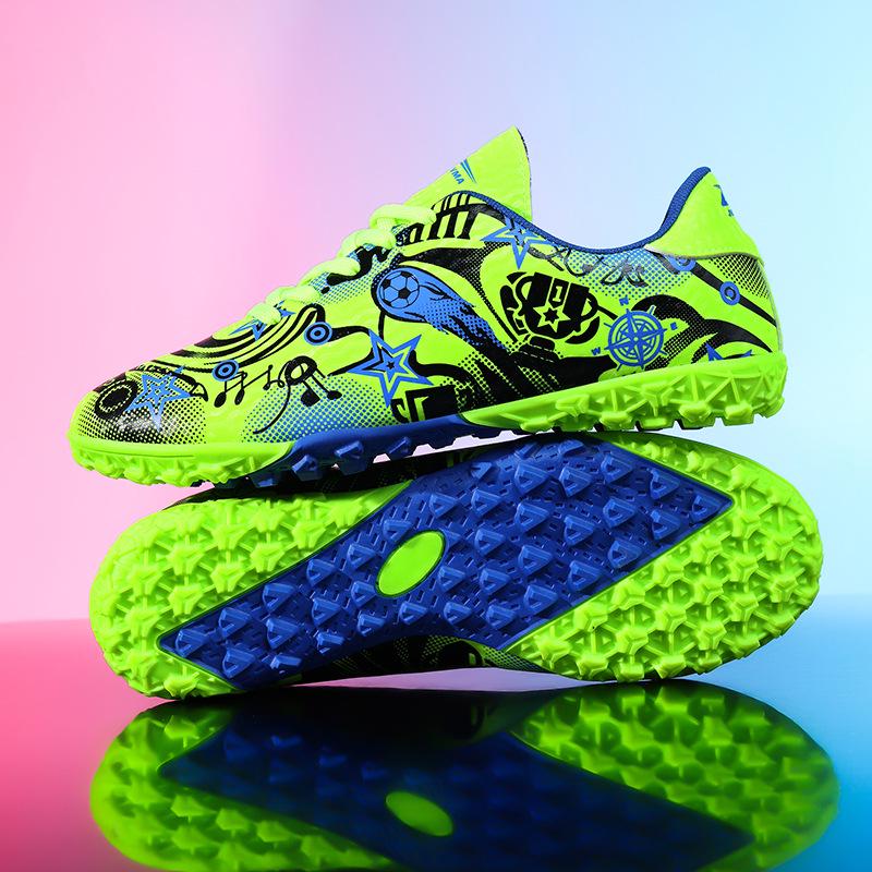 Children's Professional Football Training Shoes with Long Spikes for Boys and Girls - Medium and Large Sizes