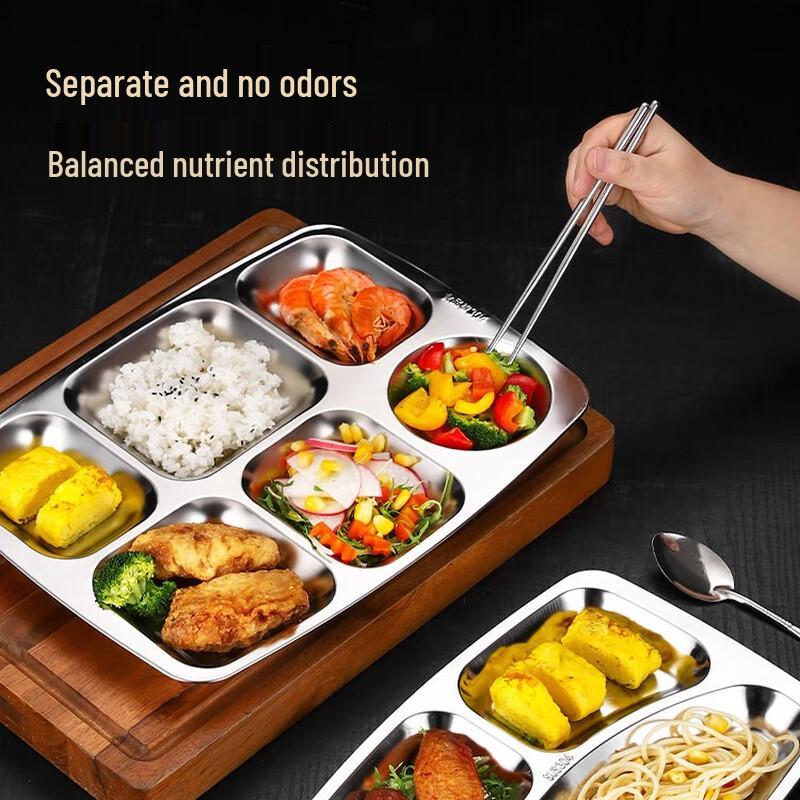 OEING 304 Stainless Steel Canteen Lunch Tray