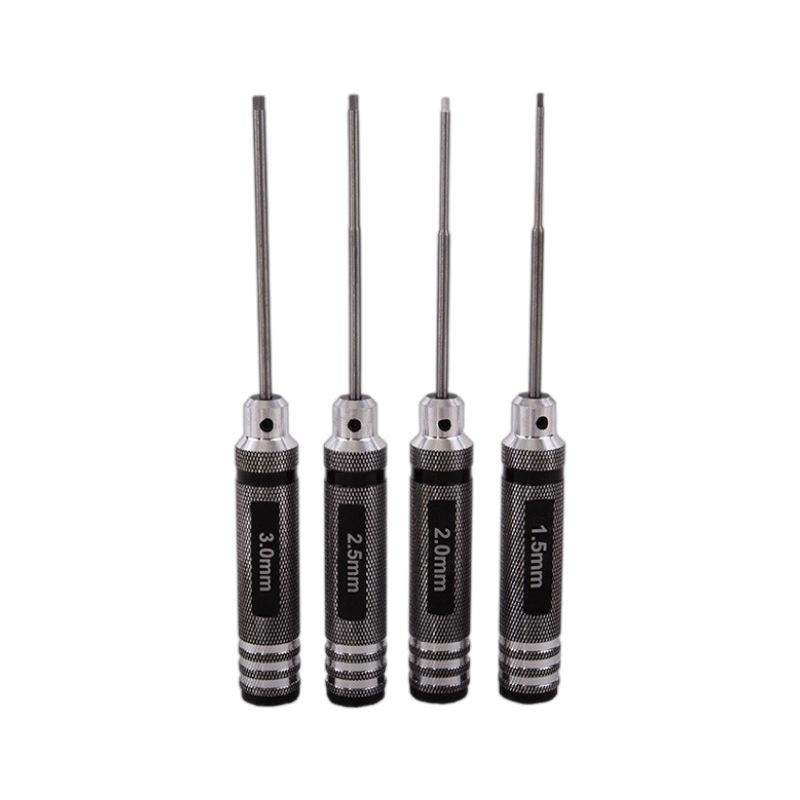 4Pcs 1.5/2/2.5/3.0mm Black Hex Driver Allen Wrench Hand Tool Set RC Car Model Repair Maintenance Tool