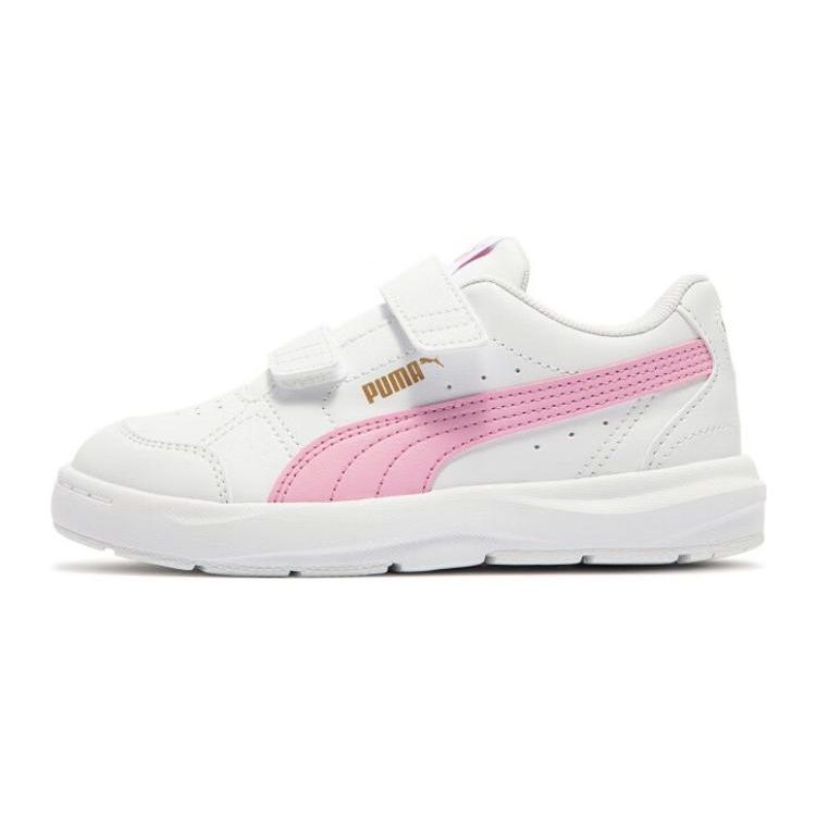 Puma Evolve Court V Comfortable Durable Fashion Sports Versatile Low-Top Skate Shoes Kids Sneaker White Pink 389145-05
