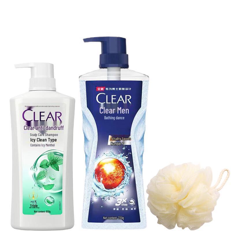 CLEAR Anti-Dandruff Shampoo & Men's Shower Gel Combo