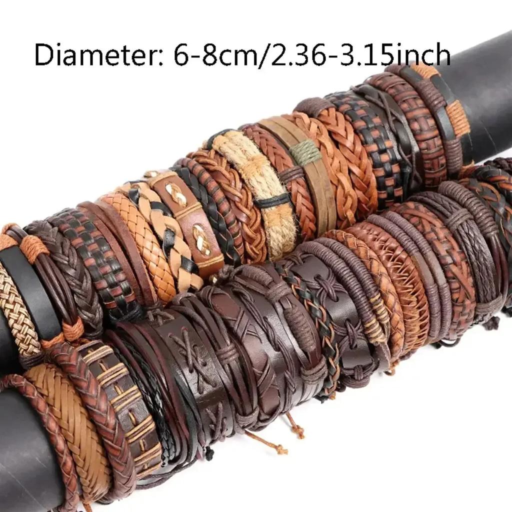 5PCS Random Style Men's Women's Webbing, Rope,Leather Bracelet Classical Festive Women Gift(Including But Not Limited to Pic)
