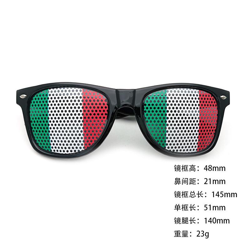 World Cup sunglasses football flag pinhole sticker 2140 printed logo independence day printed rice nail sunglasses