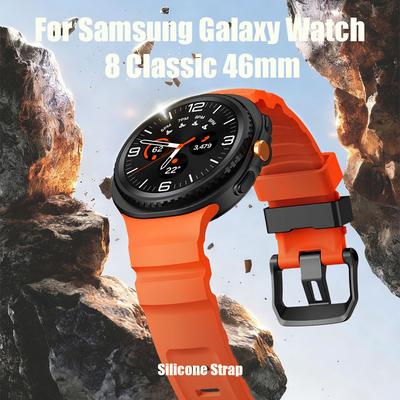 Cinturino Sportivo in Silicone per Samsung Galaxy Watch 8 Classic 46mm/Galaxy Watch 8 Classic 44mm 40mm Cinturini di Ricambio
