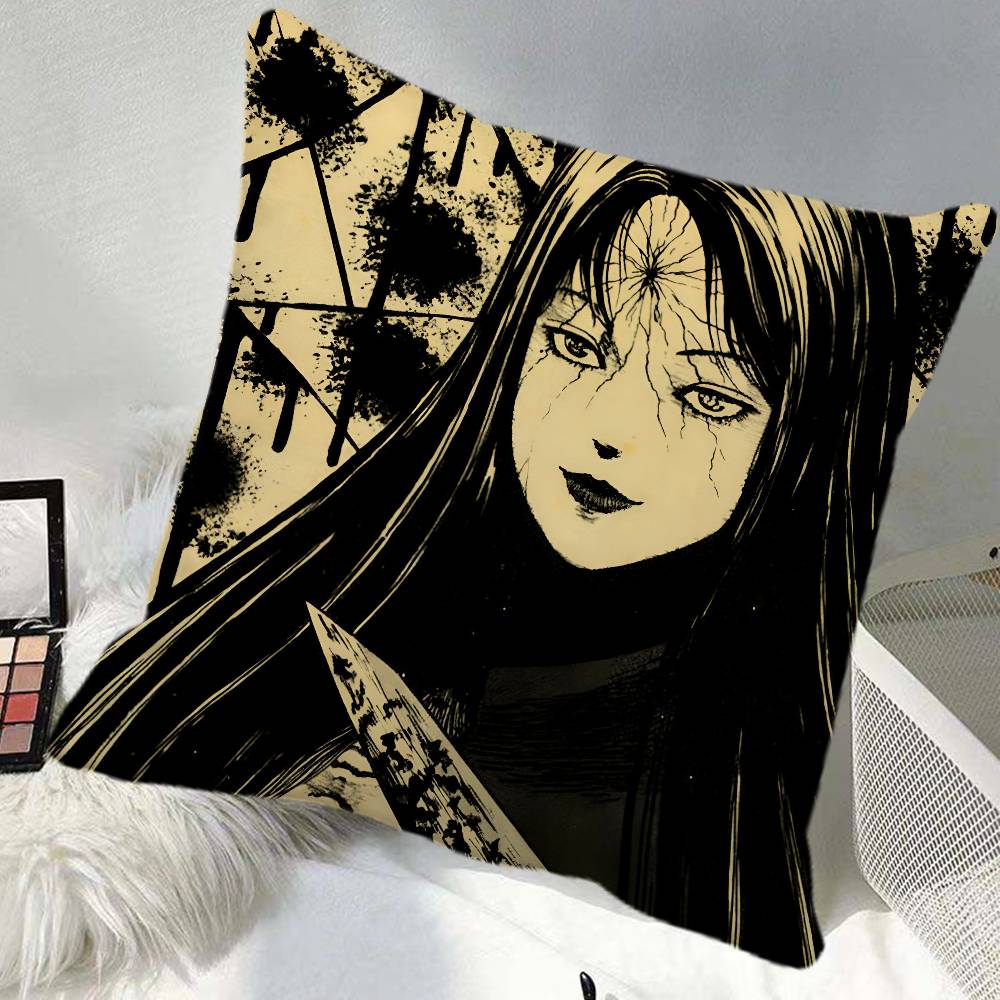 Japan Anime Junji Ito Pillow Case Square Pillow Bedroom Sofa Leisure Comfort Cushion Car Home Decoration