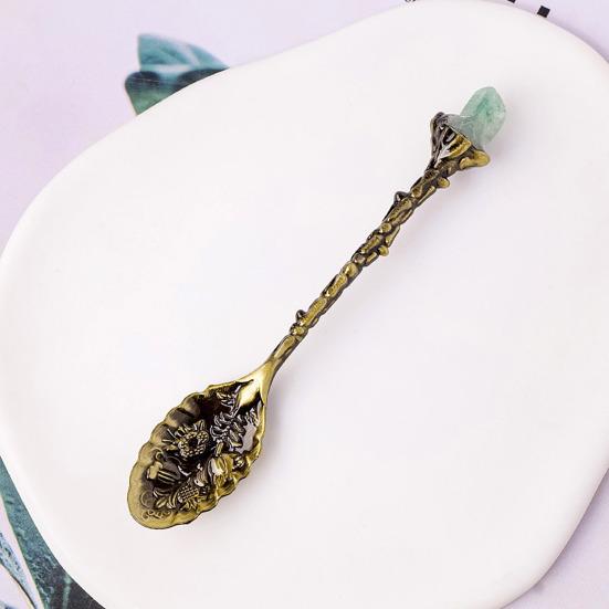 Koffielepel Kristallen Kop Vintage Dessertlepel Ergonomische Handgreep Tafelgerei voor Precieze Kruiding Serveren van Desserts Elegante Keukengerei