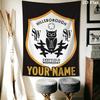 Benutzerdefinierter Name Sheffield Wednesday Wandteppich Ästhetischer Wandbehang Bedruckter Stoffdecke Dekorative Wandteppiche für Schlafzimmer Wohnzimmer Heimdekoration